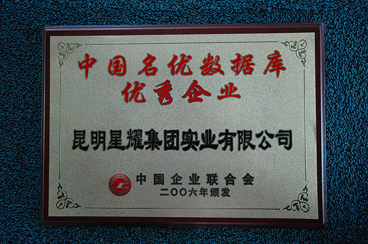 2006年荣获中国名优数据库优秀企业